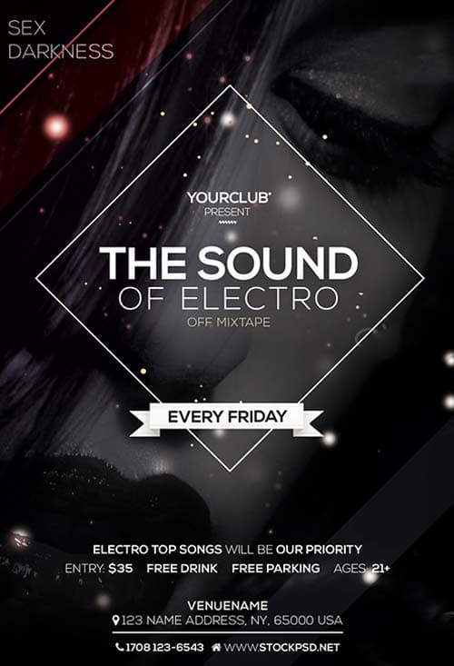 Electro Sound Free PSD Flyer Template - Download Free PSD Flyer