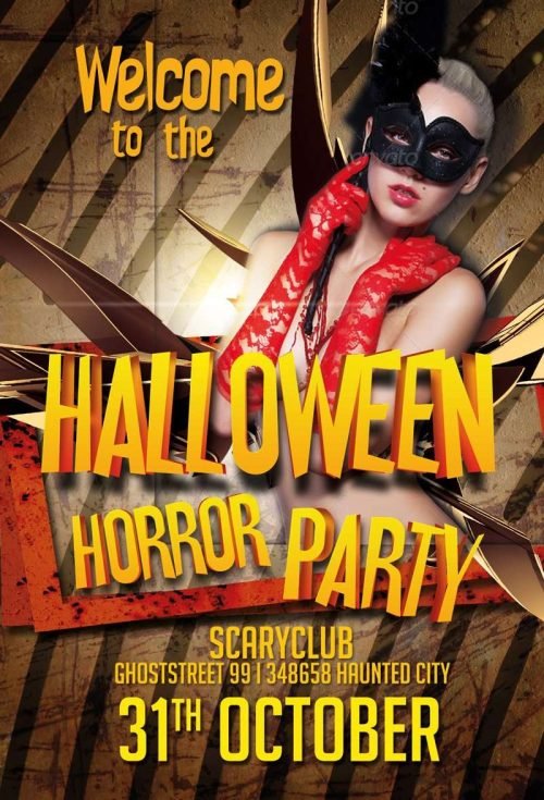 Free Halloween Party PSD Flyer Template | PSD File Download