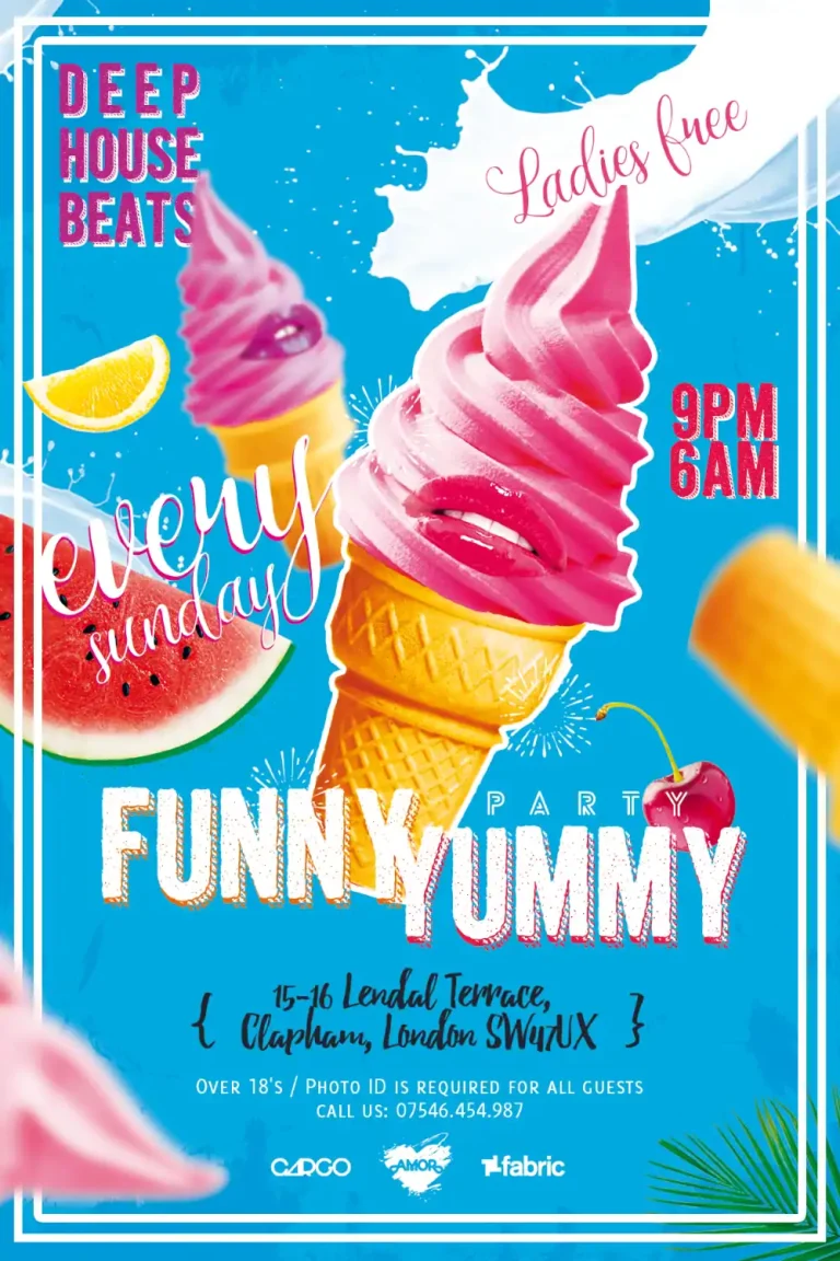 Funny Yummy Party Free Flyer Template