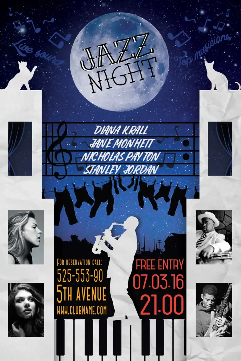 Jazz Night Free Flyer Template