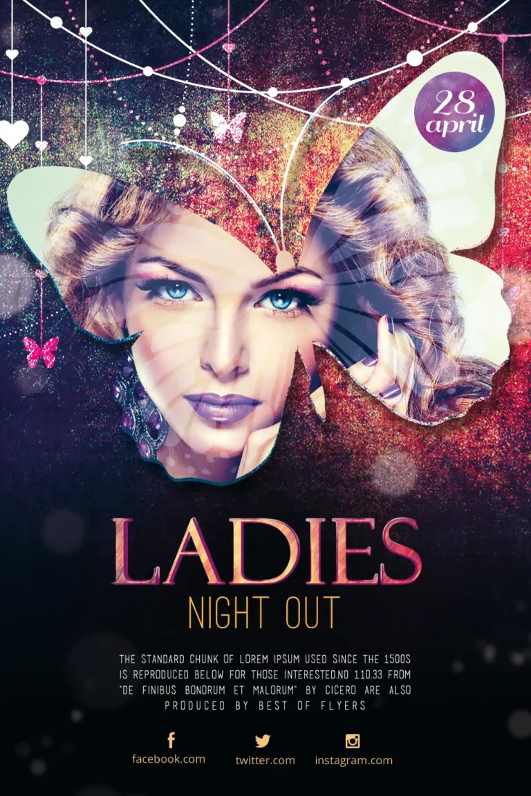 Ladies Night Out Free Flyer Template
