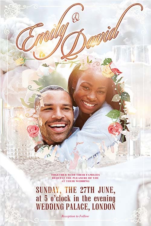 Wedding Celebration Free PSD Flyer Template - Download for Photoshop