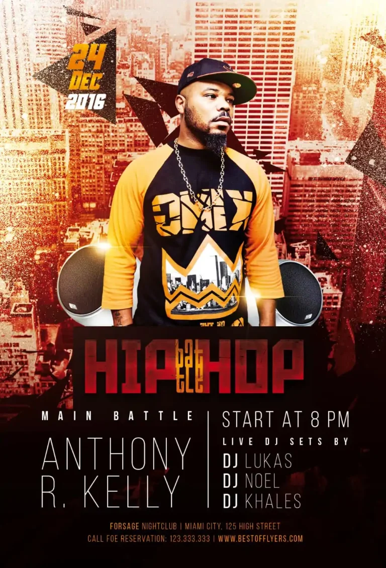 Hip-Hop Battle Free Flyer Template