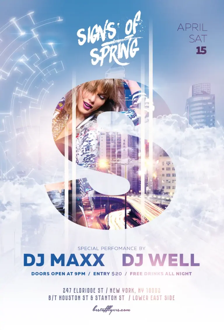 Signs of Spring Free Flyer Template