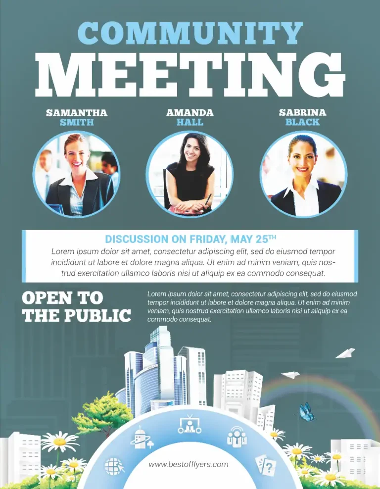 Community Meeting Free Flyer Template