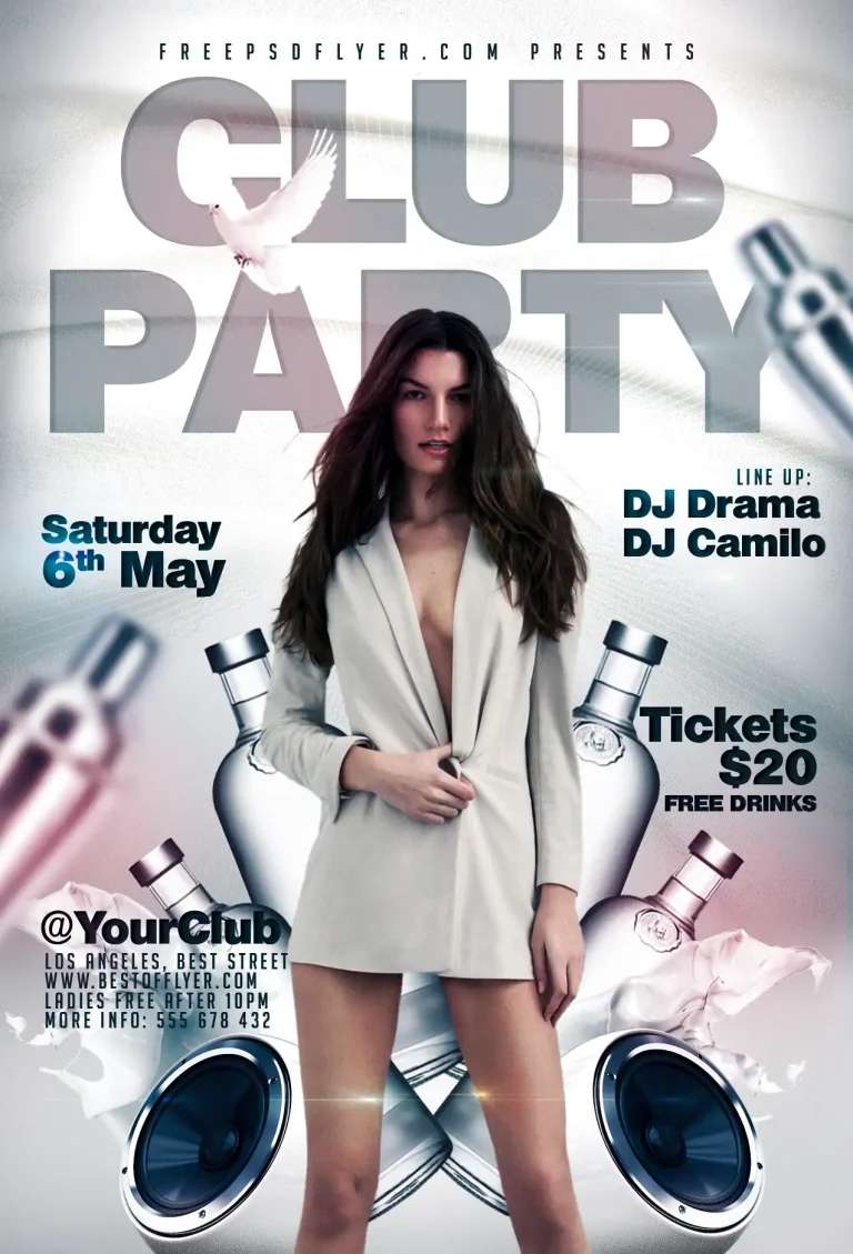 Free Club Party Flyer Template