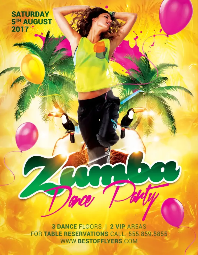 Zumba Dance Party Free Flyer Template