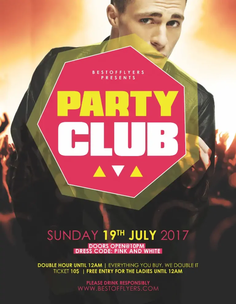 Club Party Free Flyer Template