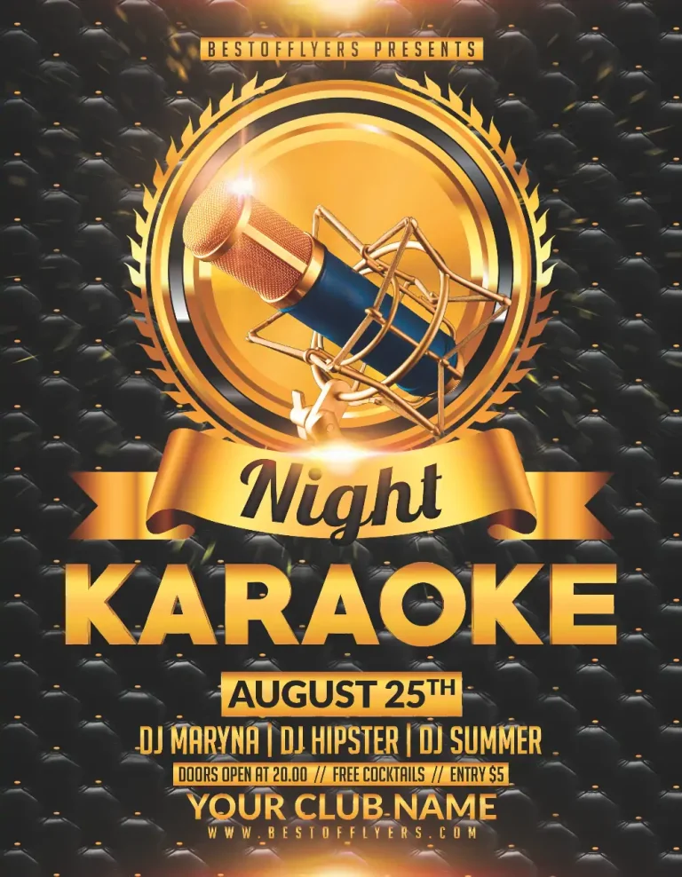Karaoke Night Free Flyer Template