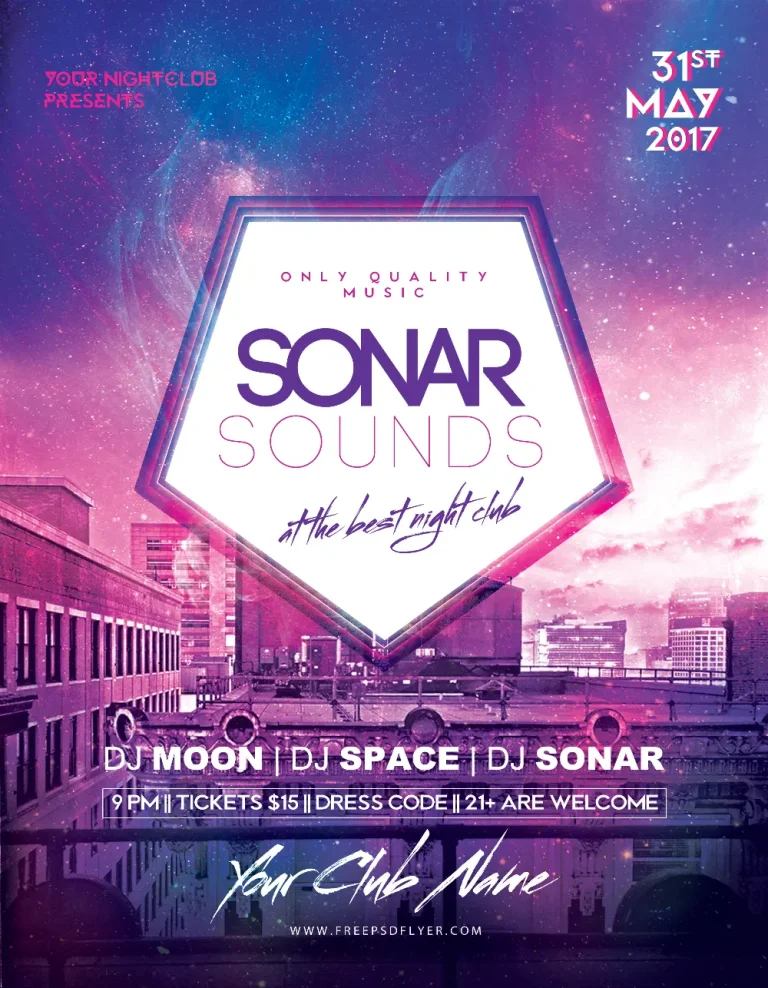 Electro Sounds Free Club Flyer Template