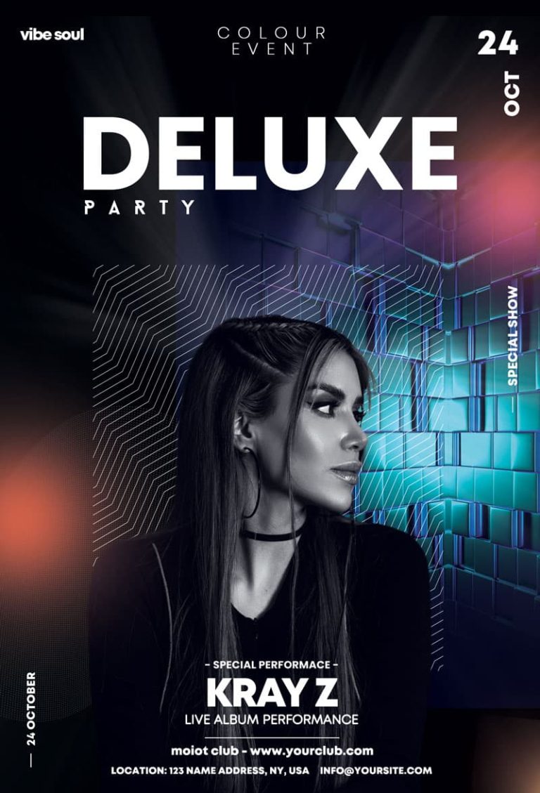Deluxe Party Free PSD Flyer Template