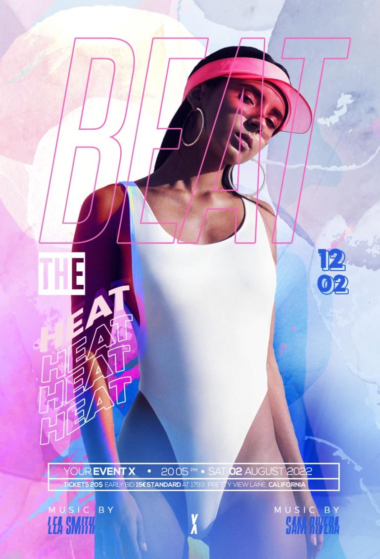 Summer Heat Party Free Flyer Template