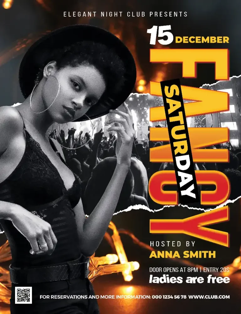 Free Fancy Saturday Flyer Template