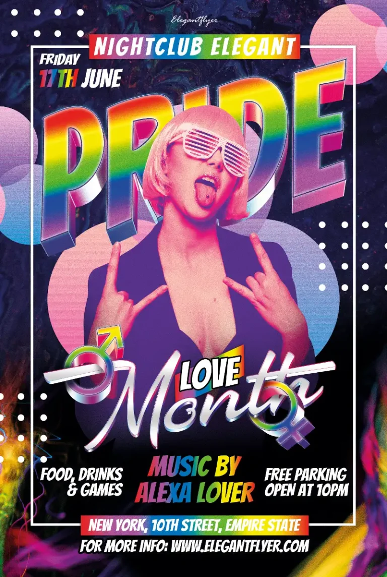 Free Pride Month Poster Template