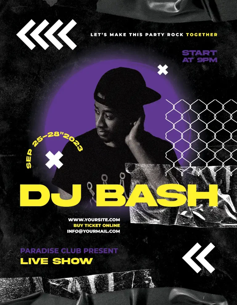 Free DJ Bash Flyer Template