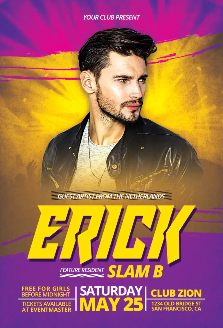 DJ Artist Free Flyer Template