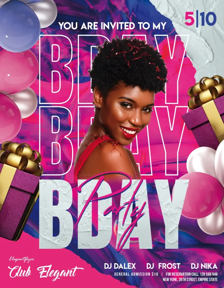 Free Birthday Invitation Flyer Template
