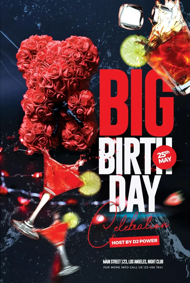Free Birthday Party Poster Template