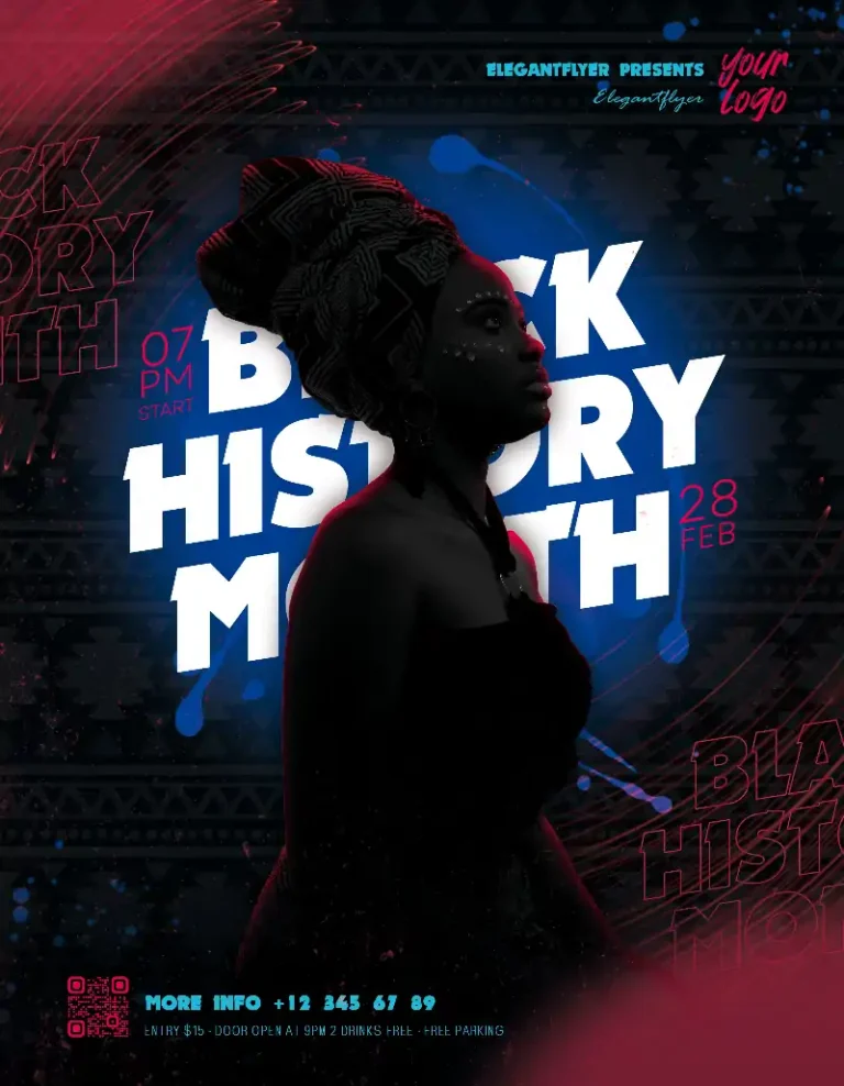 Free Black History Month Event Flyer Template