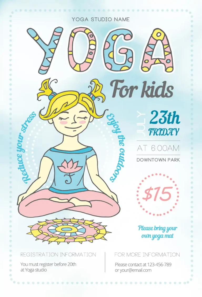 Free Yoga Fitness Flyer Template
