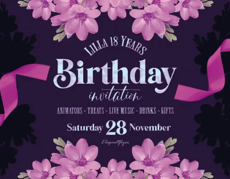 Birthday Invitation Free Flyer Template