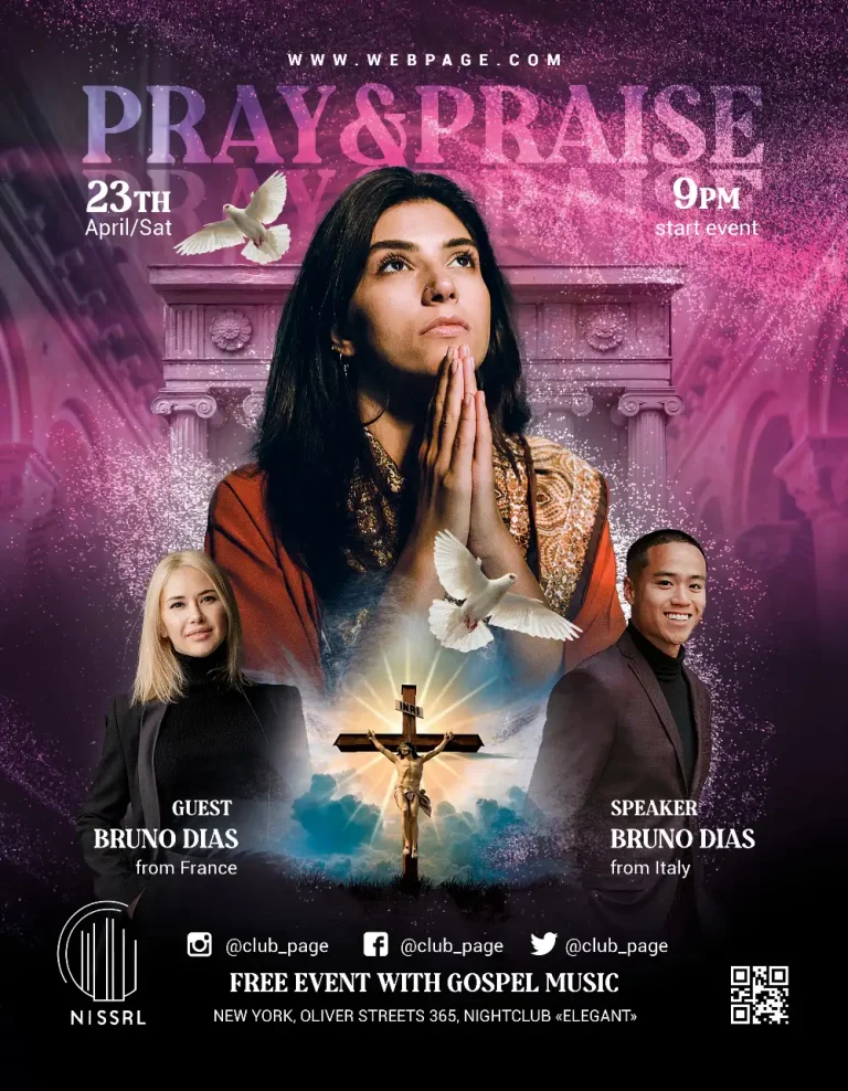 Church Event Free Flyer PSD Template