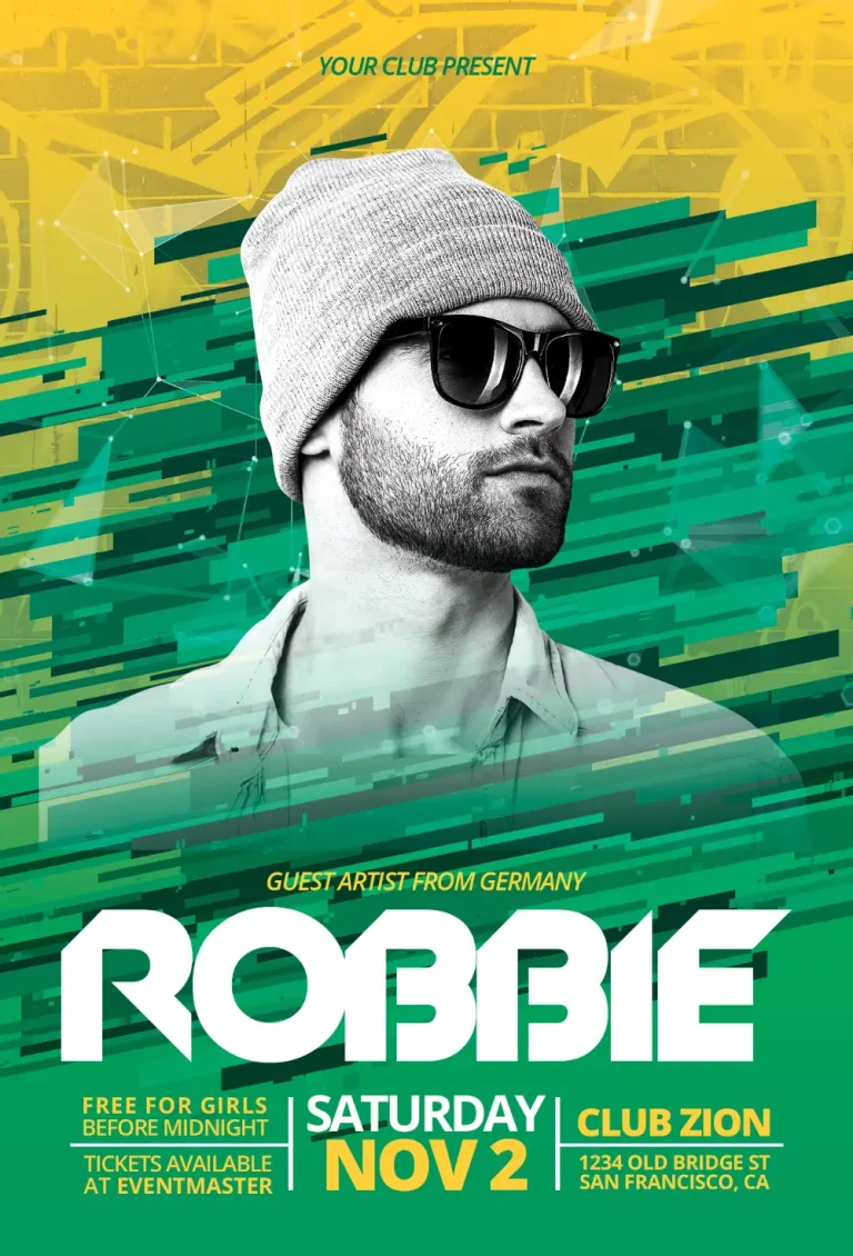 Exclusive Club DJ Event Free Flyer Template