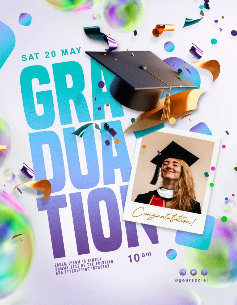 Free Graduation Event Flyer Template