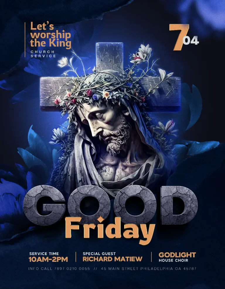 Good Friday Free Church Flyer PSD Template