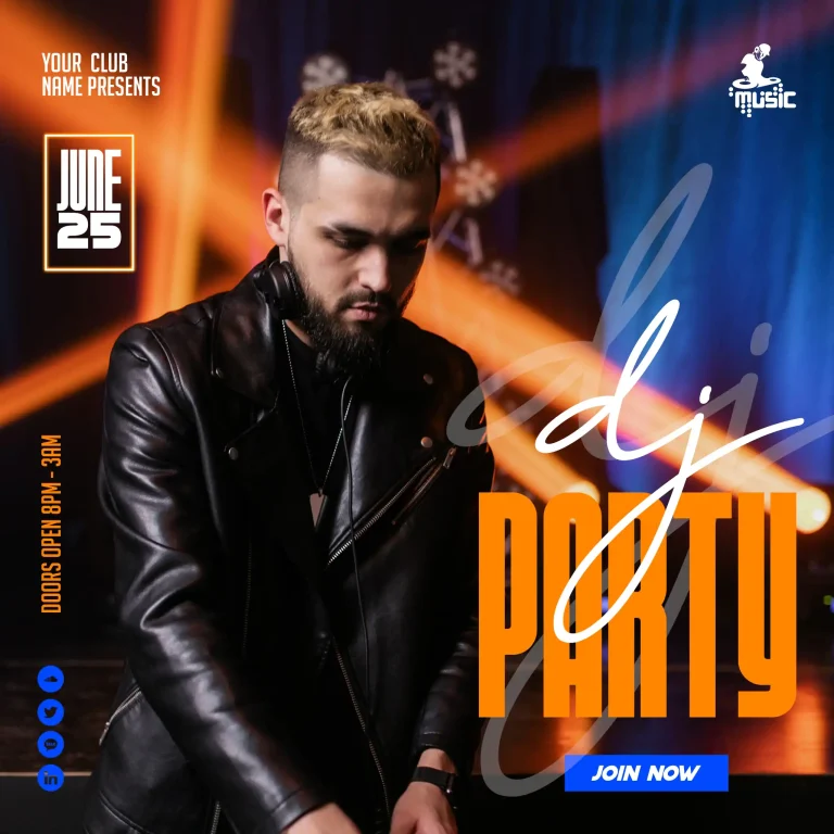 Free DJ Party Event Instagram Template
