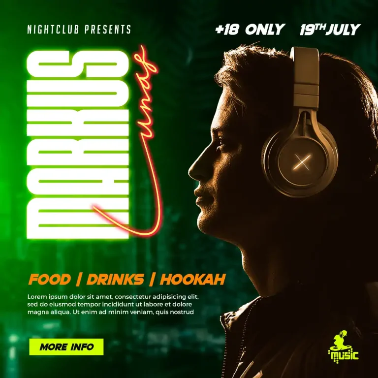 Free Live DJ Event Instagram Template