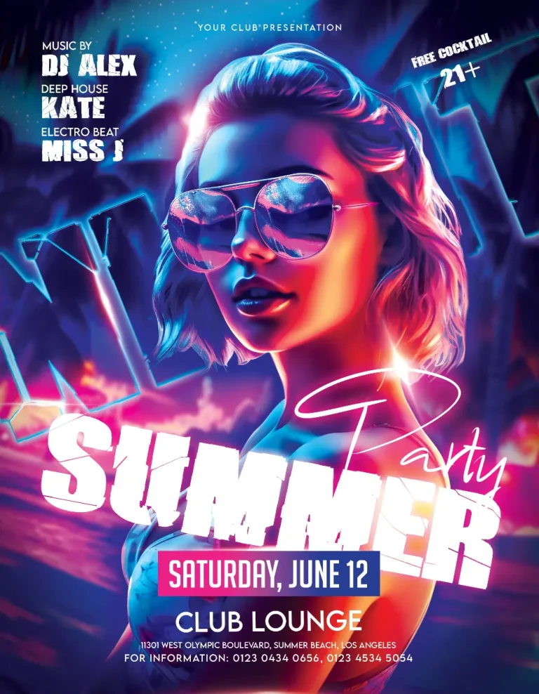Free Summer Nights Flyer Template