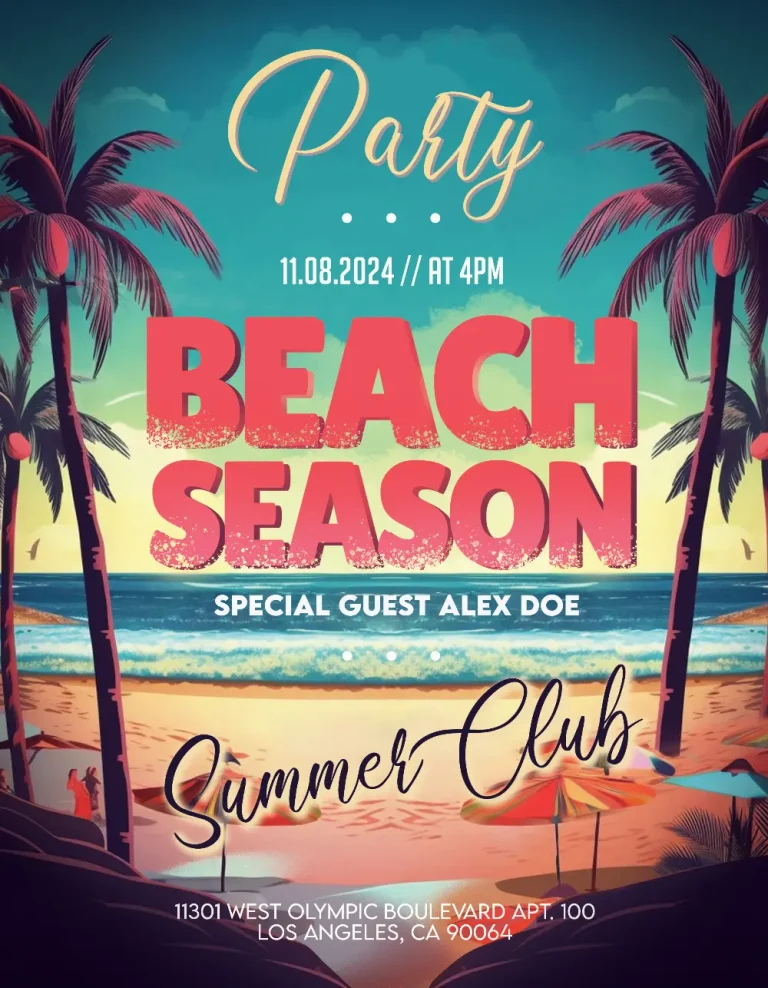Free Summer Season Flyer Template