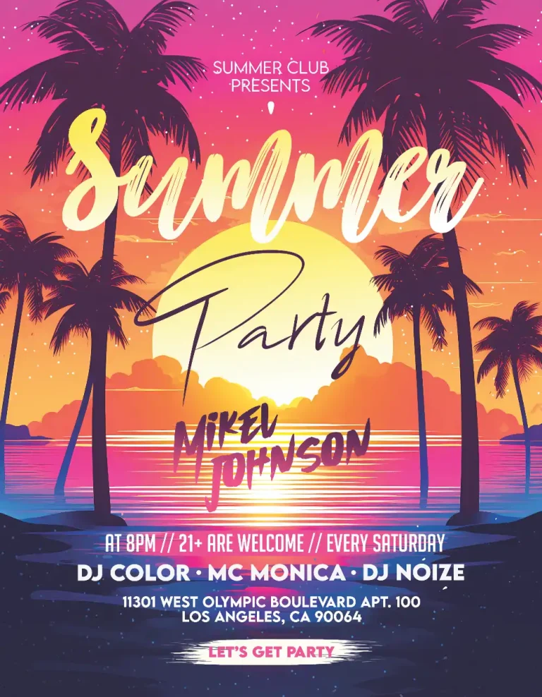 Summer Beach Event Flyer Template
