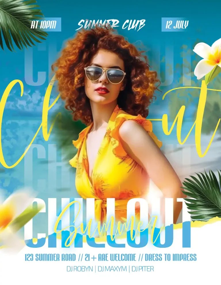 Free Summer Chillout Flyer Template