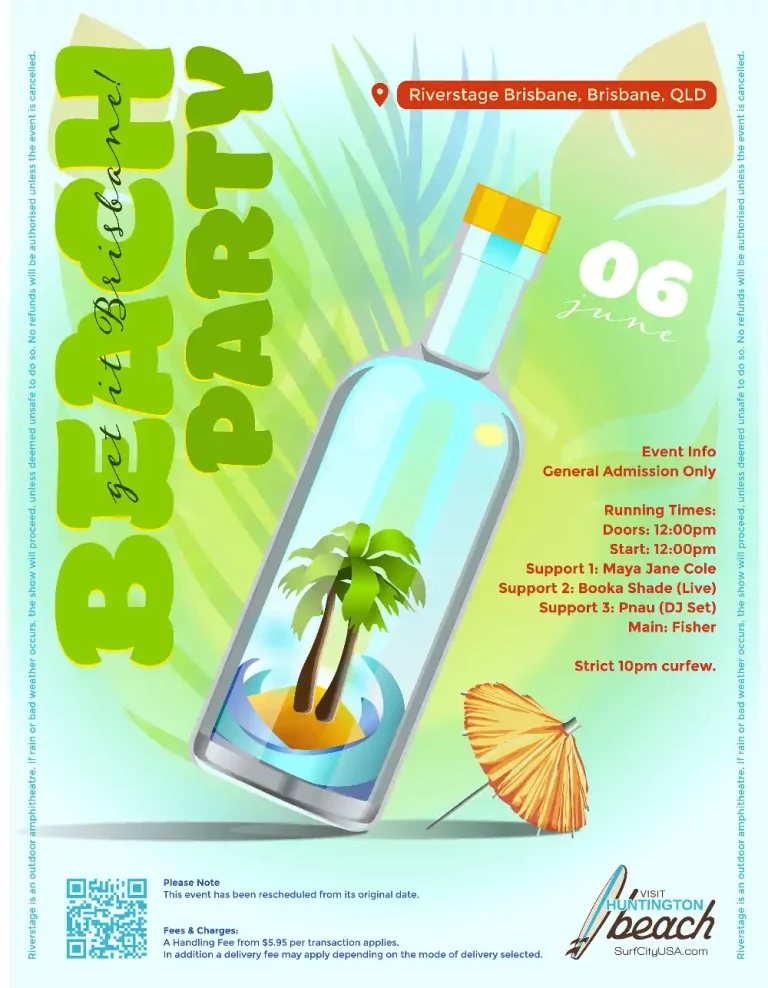 Summer Beach Vector Flyer Template