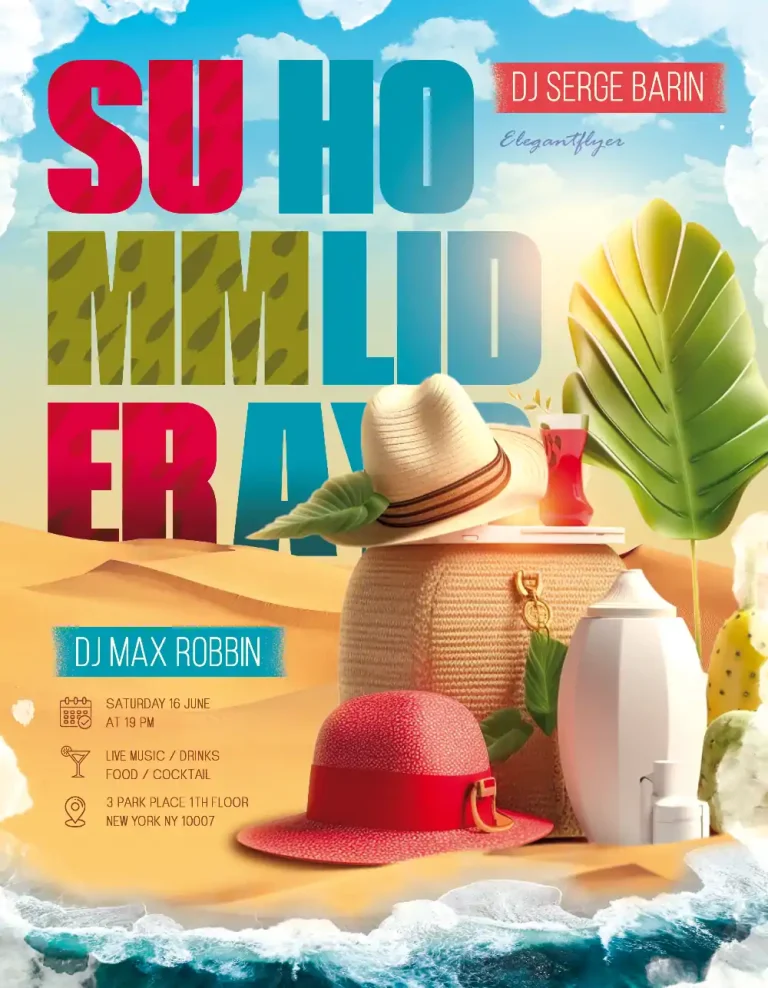 Summer Holiday Free Flyer Template