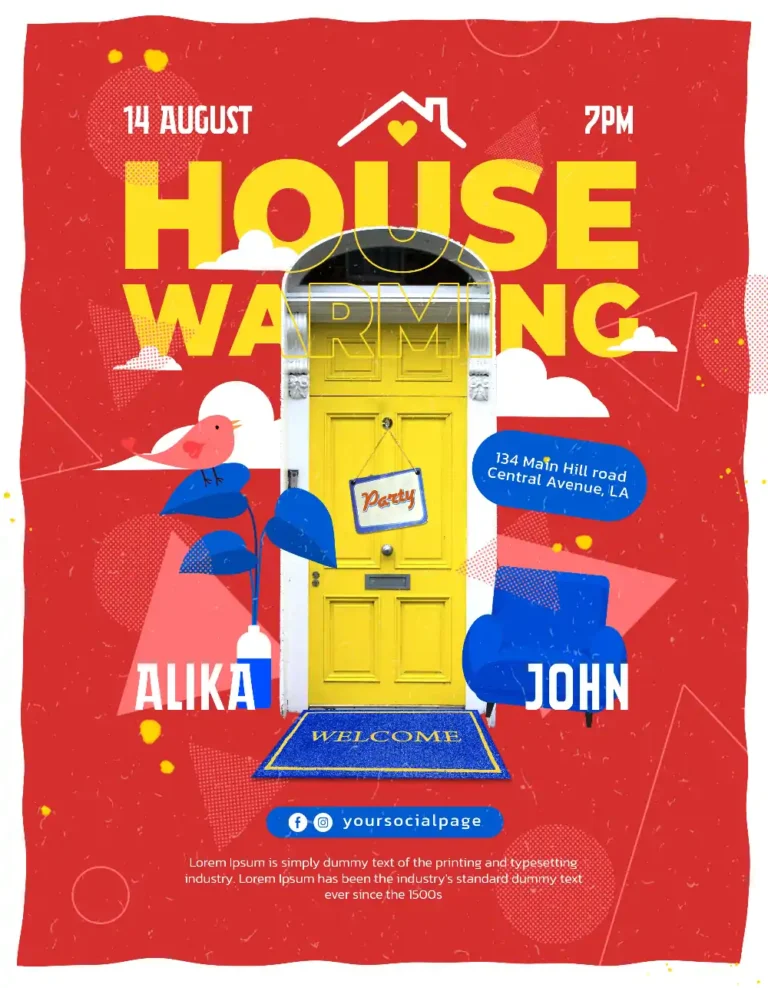 Free Housewarming Flyer Template