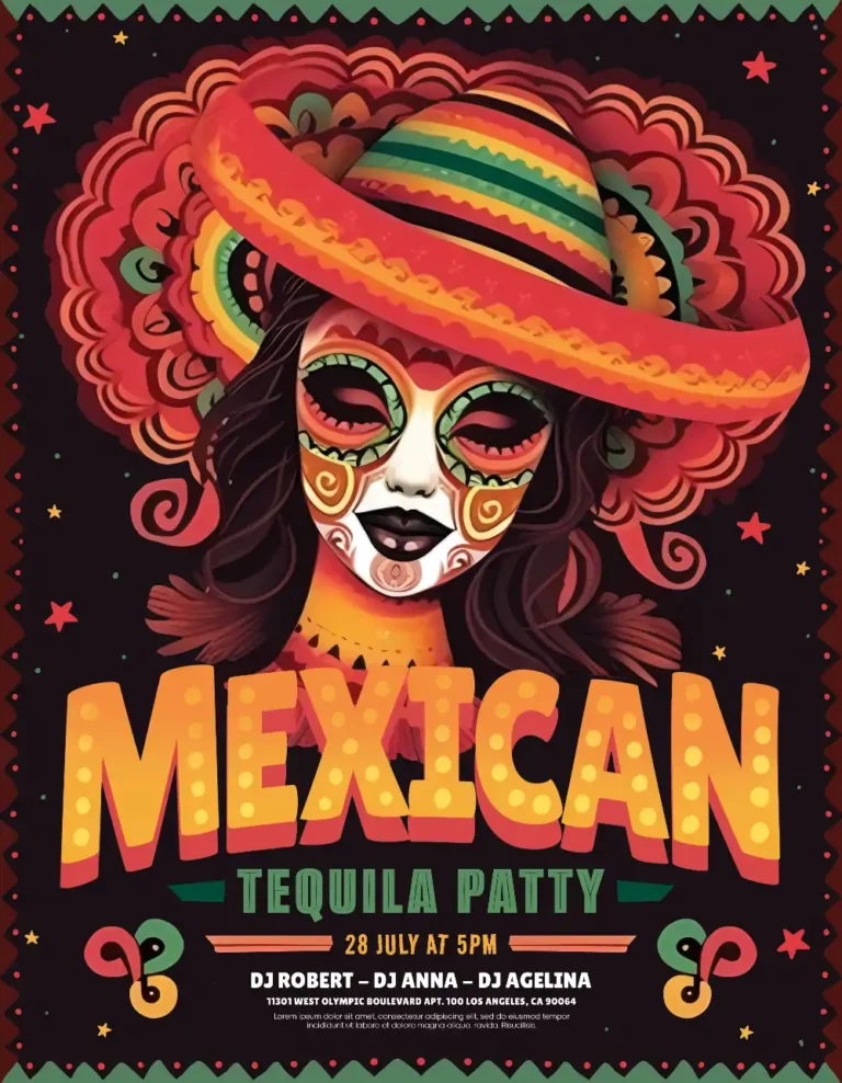 Free Mexican Style Flyer Template