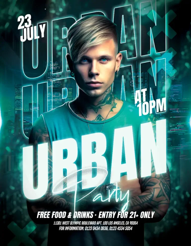 Urban Club Free Party Flyer Template