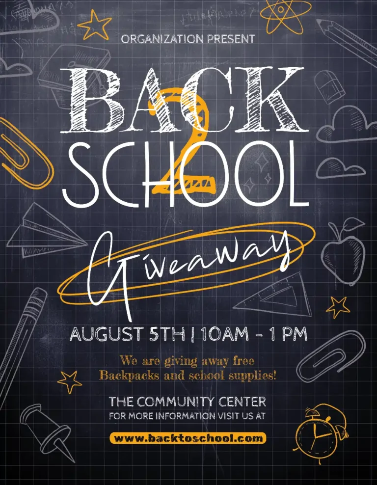 Back To School Event Flyer Template
