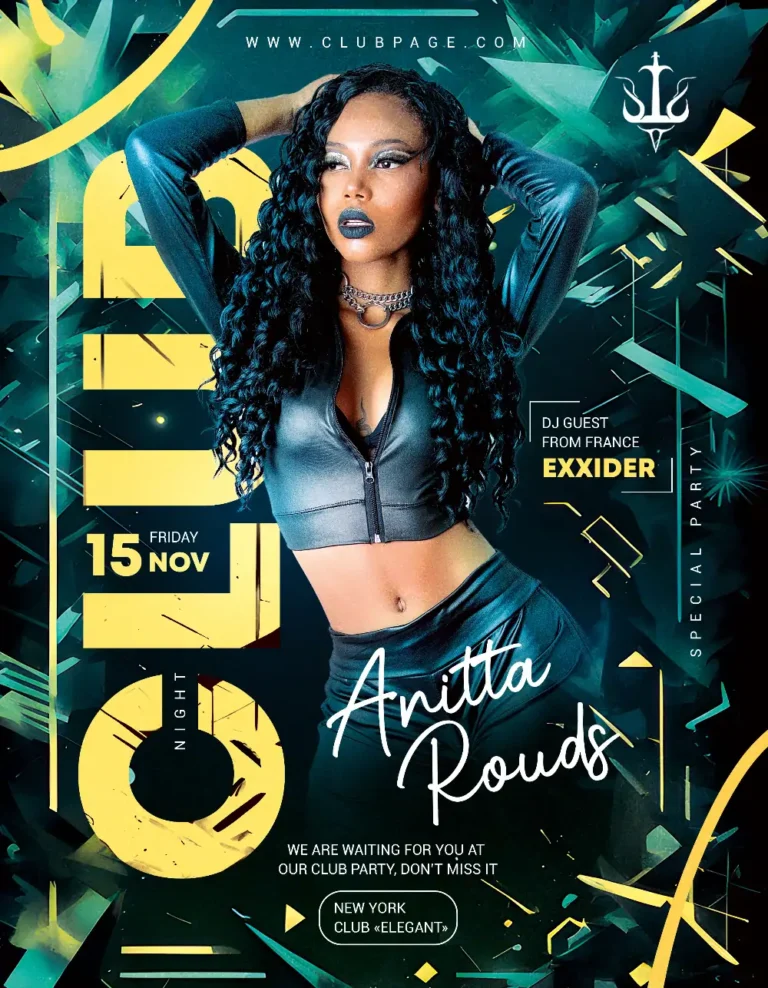 Emerald Club Night Flyer Template