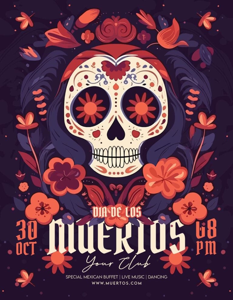 Dia De Los Muertos Flyer PSD Template