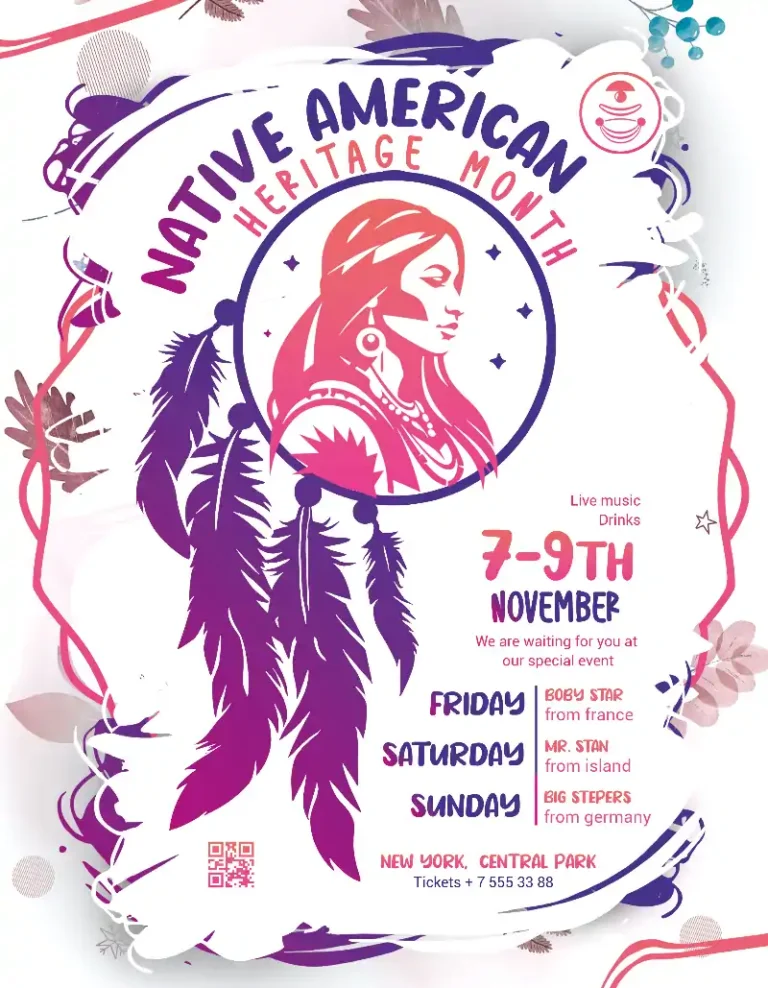 Native American Heritage Month Flyer Template