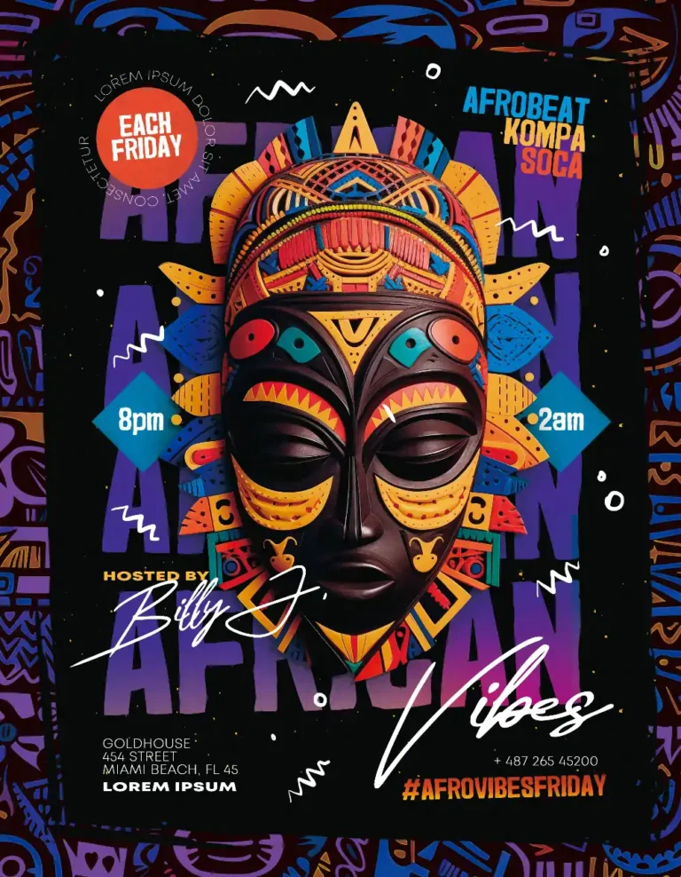 African Vibes Party Flyer Template