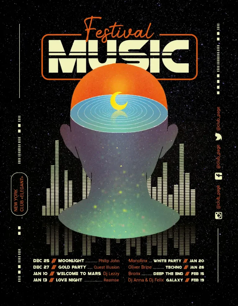 Music Festival Event Flyer Template