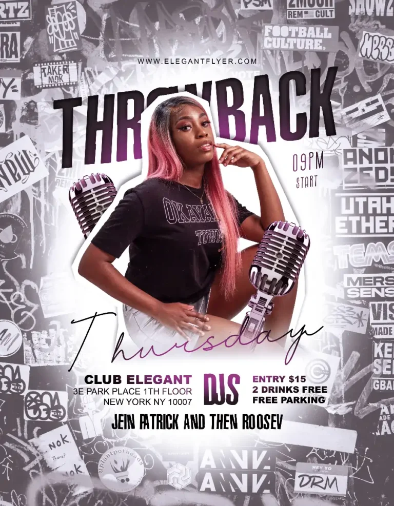 Throwback Party Flyer Template