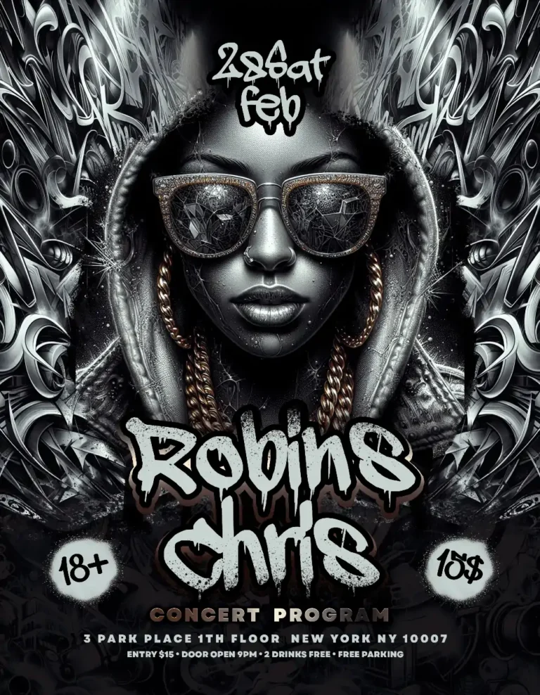 Rap Hip Hop Concert Flyer Template