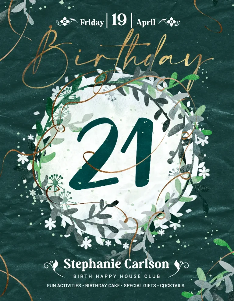 21st Birthday Party Template