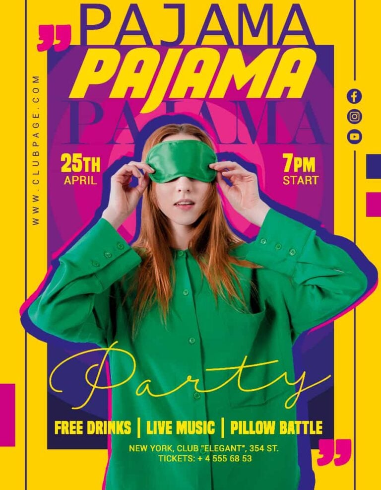 Pajama Party Flyer Template